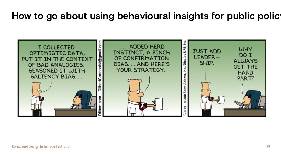 How to go about using behavioural insights for public policy Behavioral design in tax