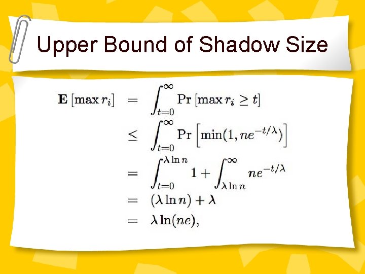 Upper Bound of Shadow Size 