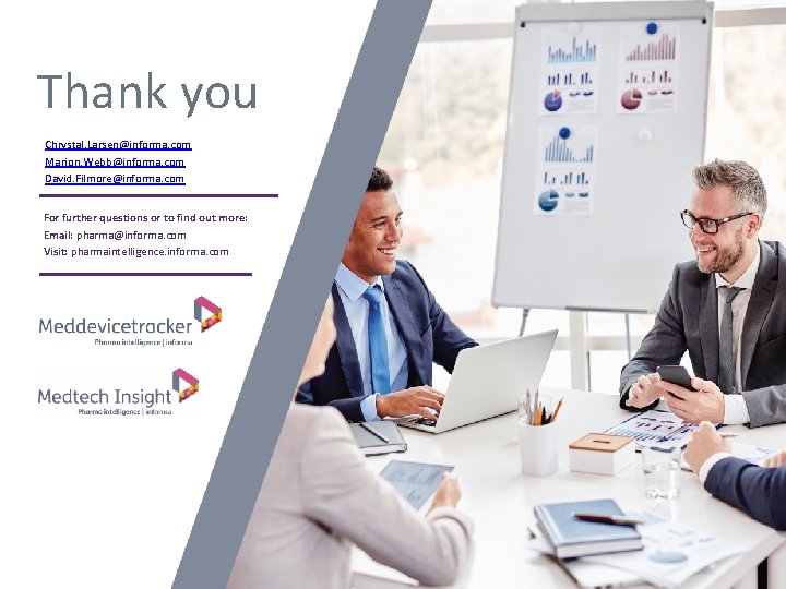 Thank you Chrystal. Larsen@informa. com Marion. Webb@informa. com David. Filmore@informa. com For further questions