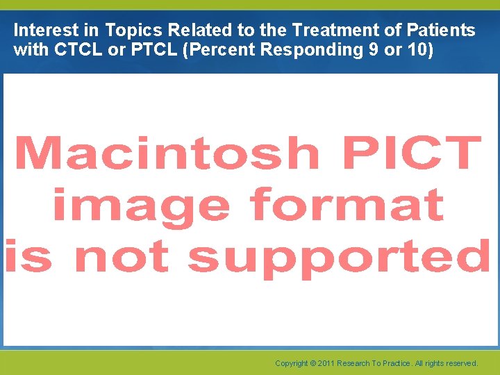 Interest in Topics Related to the Treatment of Patients with CTCL or PTCL (Percent