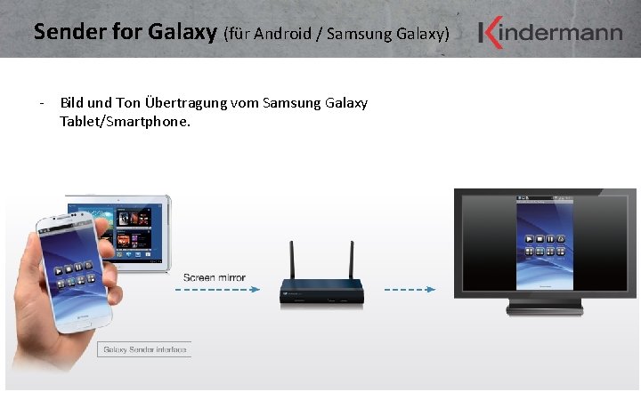 Sender for Galaxy (für Android / Samsung Galaxy) - Bild und Ton Übertragung vom