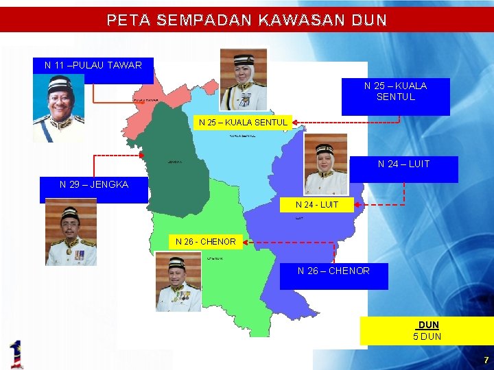 PETA SEMPADAN KAWASAN DUN N 11 –PULAU TAWAR N 25 – KUALA SENTUL N