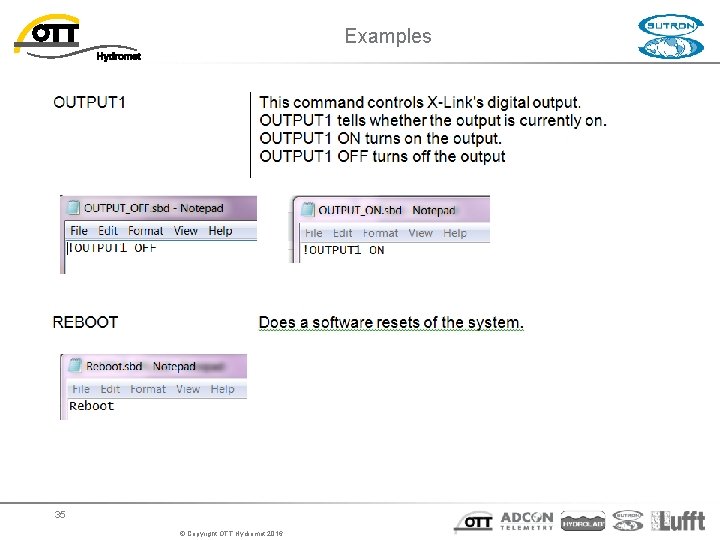 Examples 35 © Copyright OTT Hydromet 2016 Examples 35 © Copyright OTT Hydromet 2016