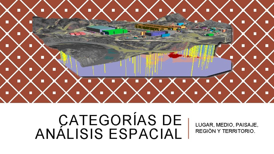 CATEGORÍAS DE ANÁLISIS ESPACIAL LUGAR, MEDIO, PAISAJE, REGIÒN Y TERRITORIO. 