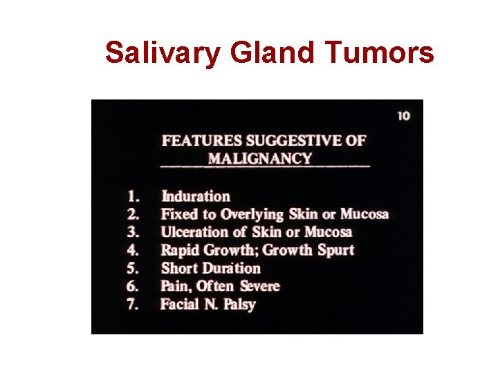 Salivary Gland Tumors • 