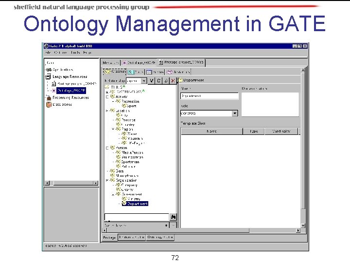 Ontology Management in GATE 72 Ontology Management in GATE 72