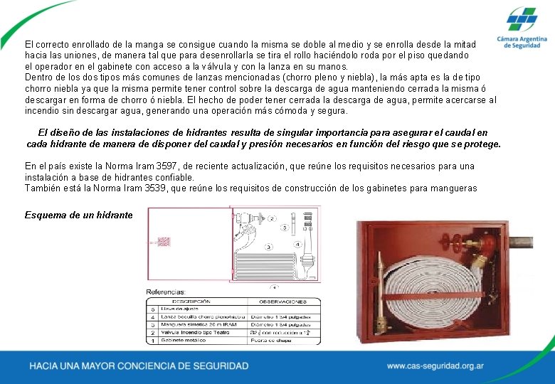 El correcto enrollado de la manga se consigue cuando la misma se doble al