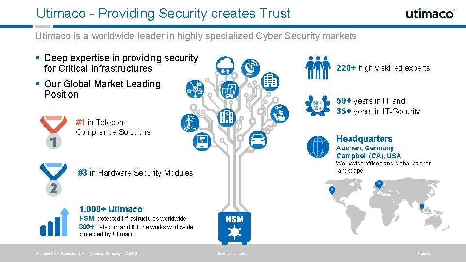 Utimaco - Providing Security creates Trust Utimaco is a worldwide leader in highly specialized Utimaco - Providing Security creates Trust Utimaco is a worldwide leader in highly specialized
