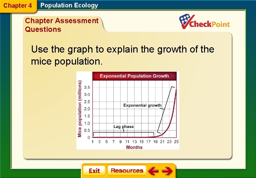 Chapter 4 Population Ecology Chapter Assessment Questions Use the graph to explain the growth
