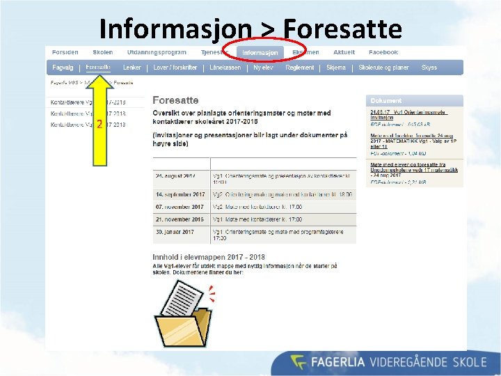 Informasjon > Foresatte Informasjon > Foresatte