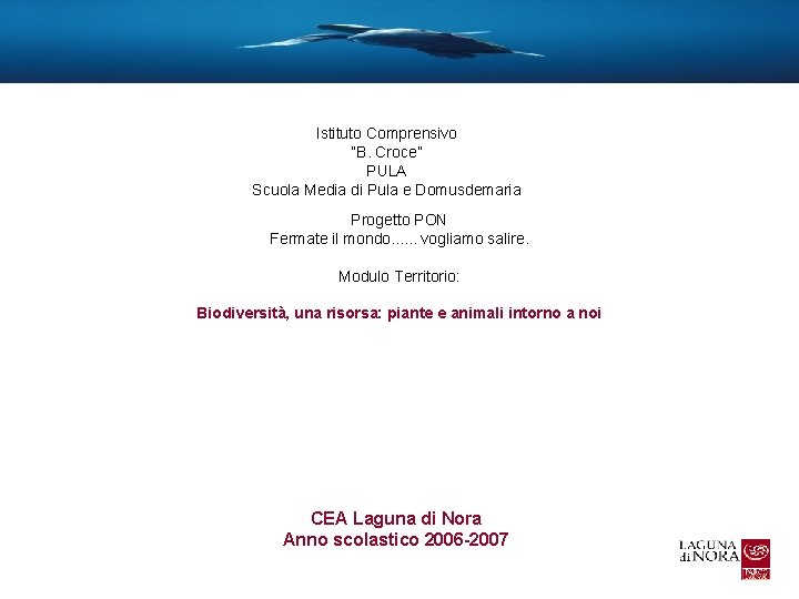 Istituto Comprensivo “B. Croce” PULA Scuola Media di Pula e Domusdemaria Progetto PON Fermate