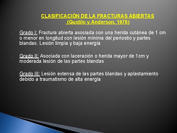 Manejo de las fracturas expuestas de las extremidades