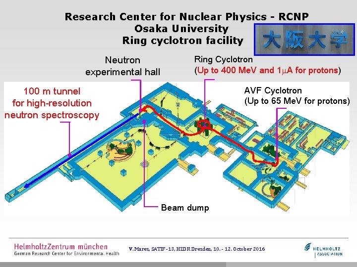 Research Center for Nuclear Physics - RCNP Osaka University Ring cyclotron facility Neutron experimental