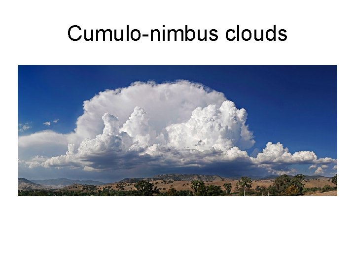 Cumulo-nimbus clouds 