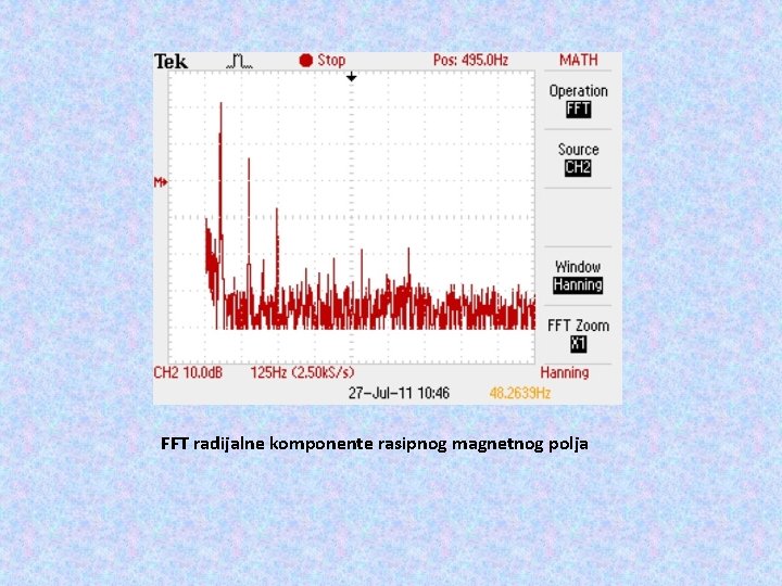 FFT radijalne komponente rasipnog magnetnog polja 