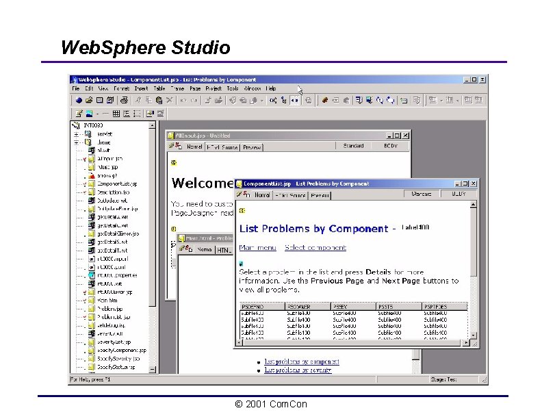 Web. Sphere Studio © 2001 Com. Con 