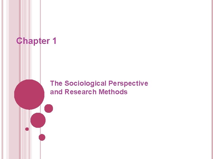 Chapter 1 The Sociological Perspective and Research Methods 