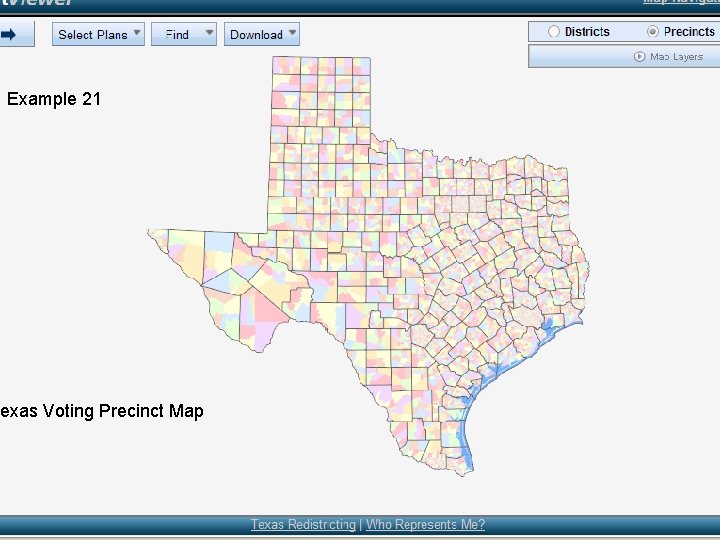 Example 21 Texas Voting Precinct Map 