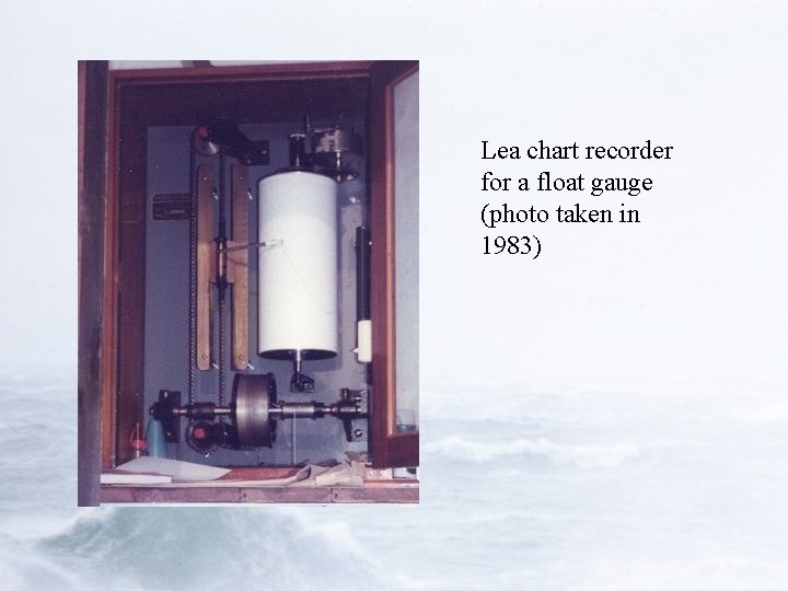 Lea chart recorder for a float gauge (photo taken in 1983) 