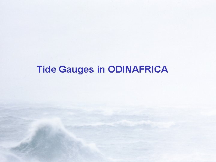 Tide Gauges in ODINAFRICA 