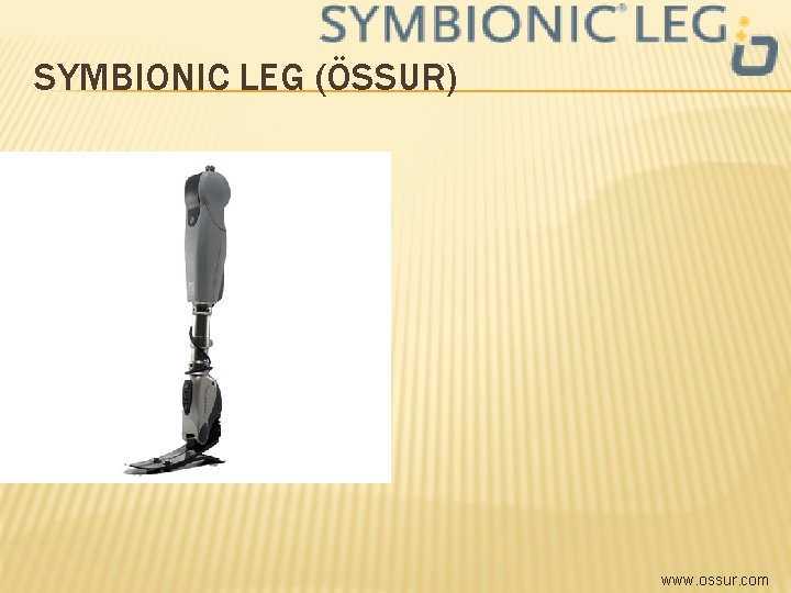 SYMBIONIC LEG (ÖSSUR) www. ossur. com 