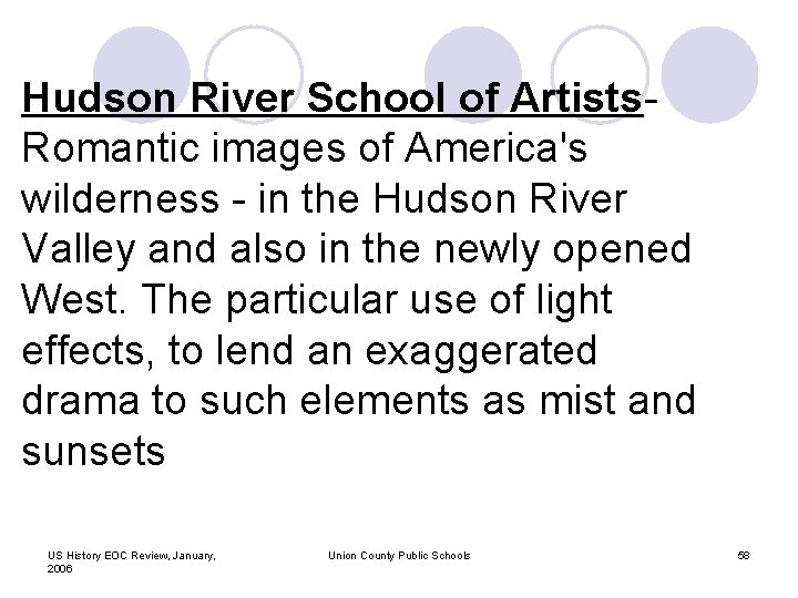 Hudson River School of Artists. Romantic images of America's wilderness - in the Hudson