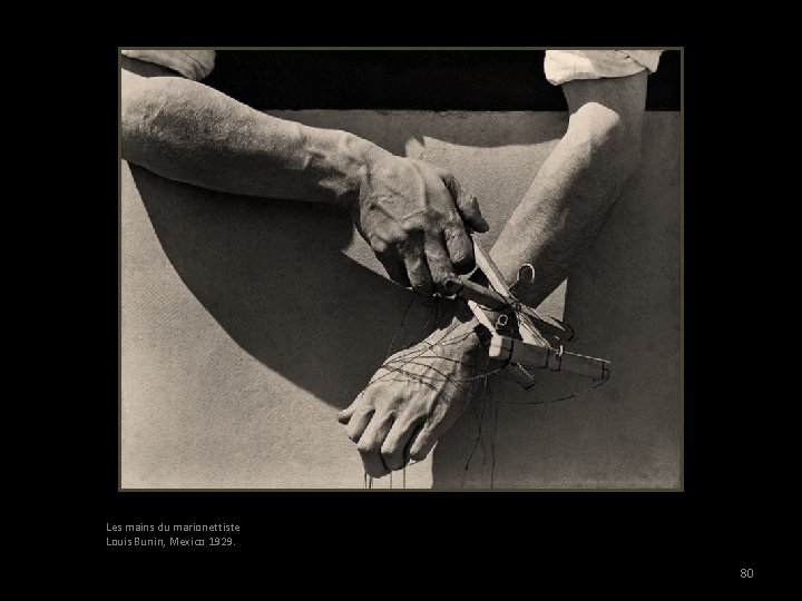 Les mains du marionettiste Louis Bunin, Mexico 1929. 80 