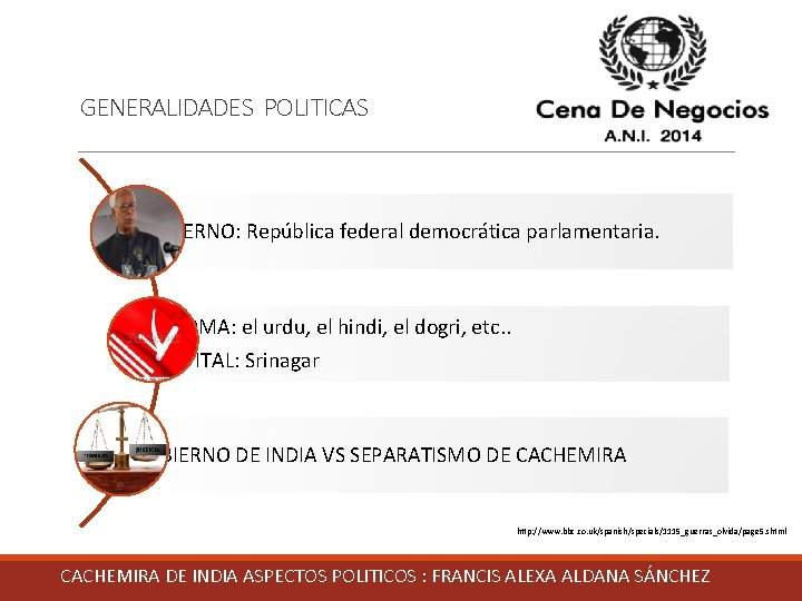 GENERALIDADES POLITICAS GOBIERNO: República federal democrática parlamentaria. IDIOMA: el urdu, el hindi, el dogri,