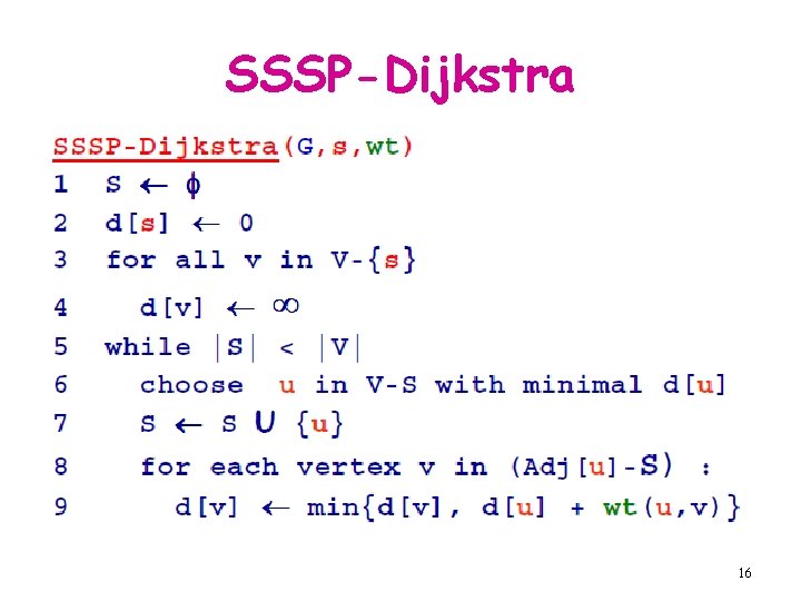 SSSP-Dijkstra 16 