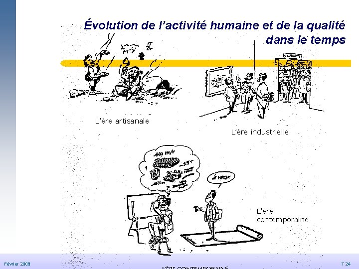 Évolution de l’activité humaine et de la qualité dans le temps © Dédale 2007 Évolution de l’activité humaine et de la qualité dans le temps © Dédale 2007