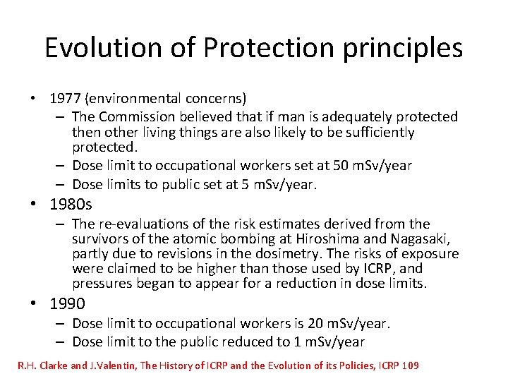 Evolution of Protection principles • 1977 (environmental concerns) – The Commission believed that if Evolution of Protection principles • 1977 (environmental concerns) – The Commission believed that if