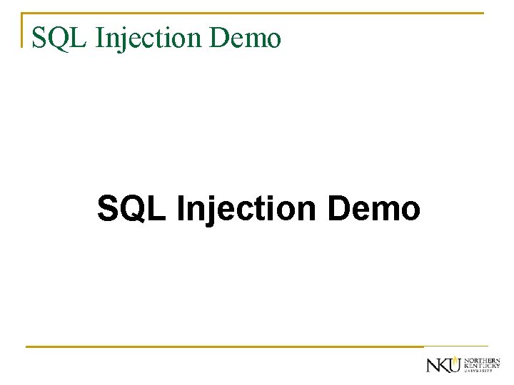 SQL Injection Demo 