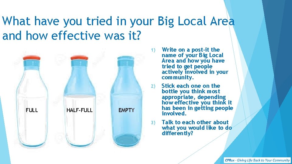 What have you tried in your Big Local Area and how effective was it?