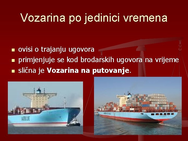 Vozarina po jedinici vremena n n n ovisi o trajanju ugovora primjenjuje se kod