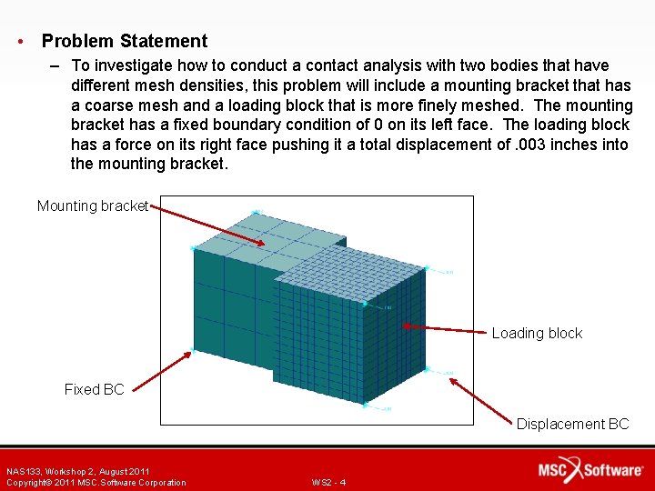  • Problem Statement – To investigate how to conduct a contact analysis with