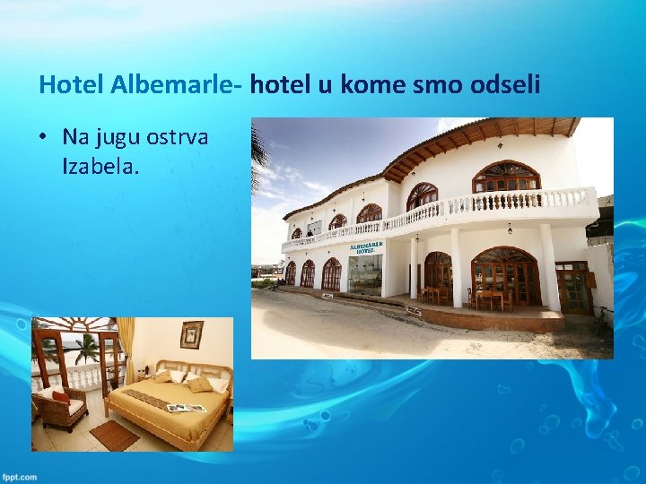 Hotel Albemarle- hotel u kome smo odseli • Na jugu ostrva Izabela. 