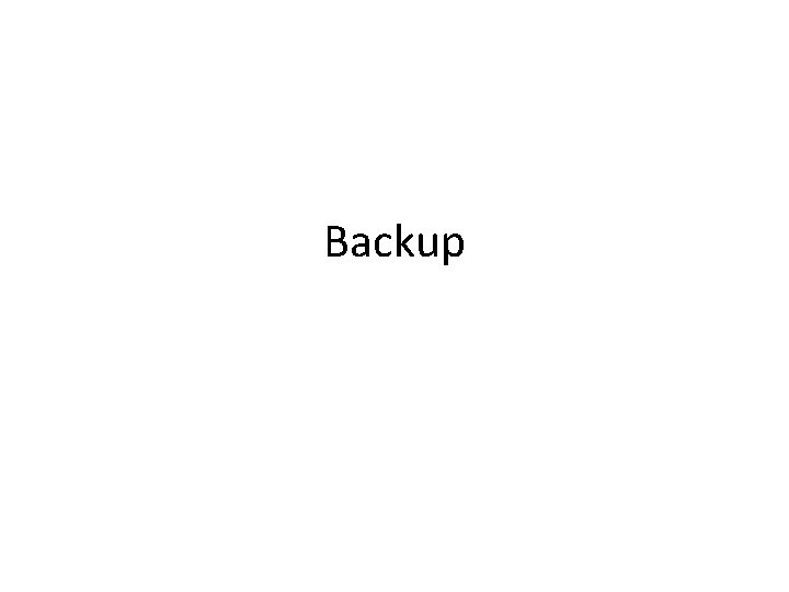 Backup 