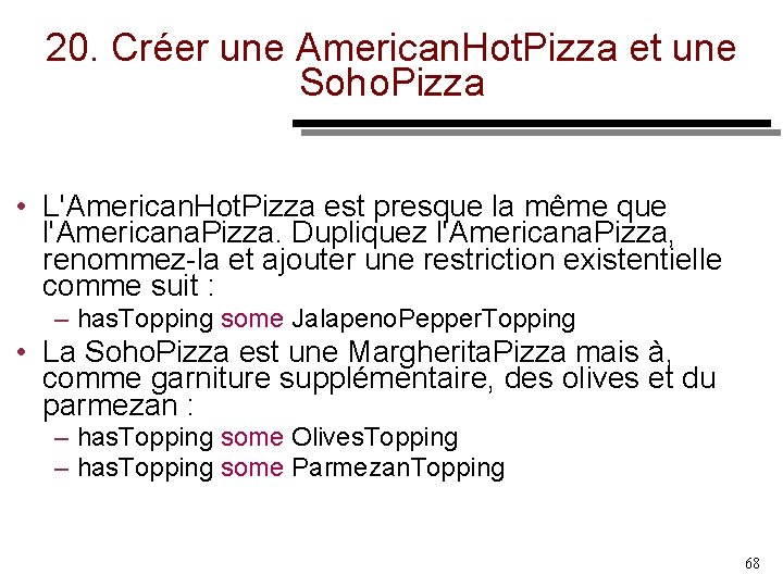 20. Créer une American. Hot. Pizza et une Soho. Pizza • L'American. Hot. Pizza