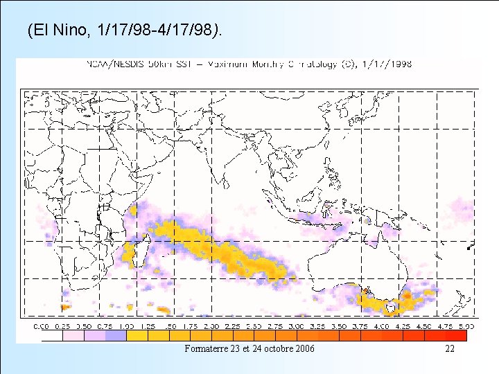 (El Nino, 1/17/98 -4/17/98). The Animation of the Great Barrier Reef Bleaching Event Formaterre