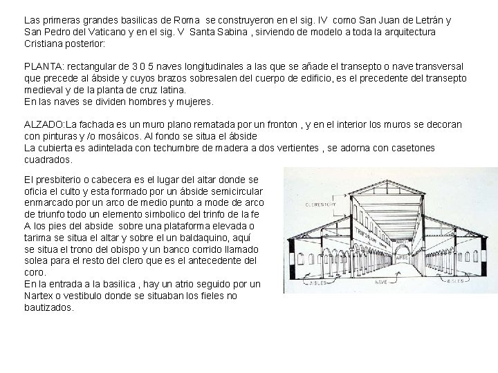 Las primeras grandes basilicas de Roma se construyeron en el sig. IV como San