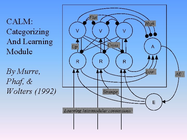 CALM: Categorizing And Learning Module By Murre, Phaf, & Wolters (1992) 