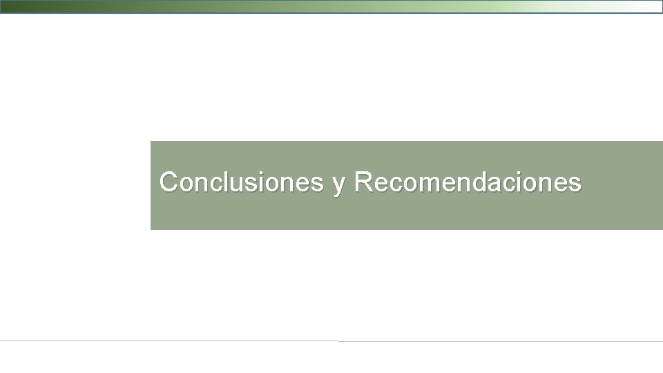 Conclusiones y Recomendaciones 