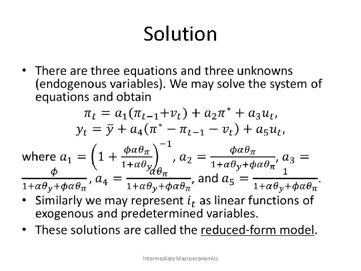 Solution • Intermediate Macroeconomics 