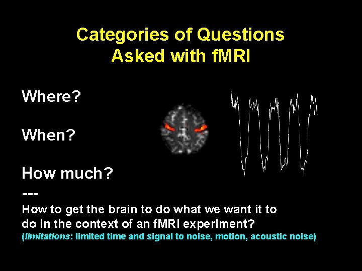 Categories of Questions Asked with f. MRI Where? When? How much? --How to get