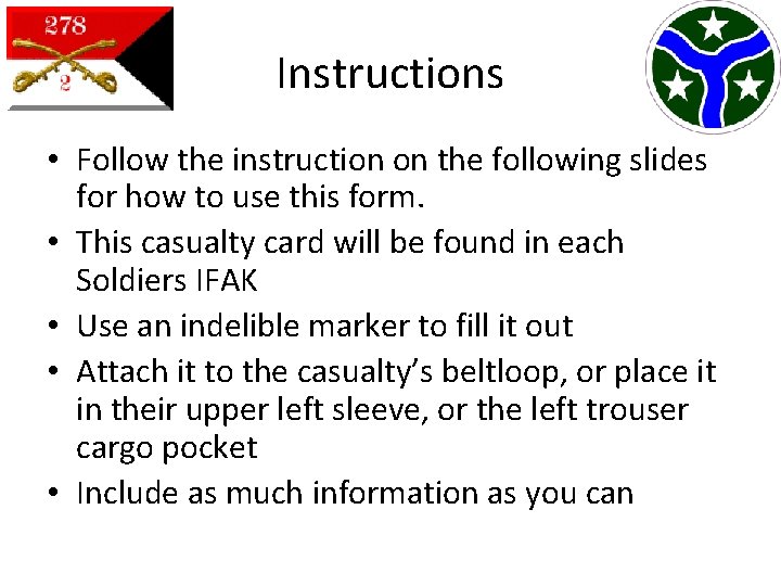 Instructions • Follow the instruction on the following slides for how to use this