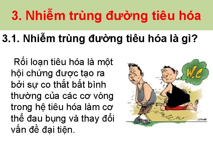 3. Nhiễm trùng đường tiêu hóa 3. 1. Nhiễm trùng đường tiêu hóa là