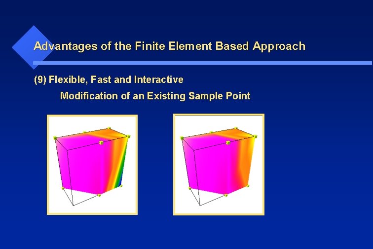 Advantages of the Finite Element Based Approach (9) Flexible, Fast and Interactive Modification of