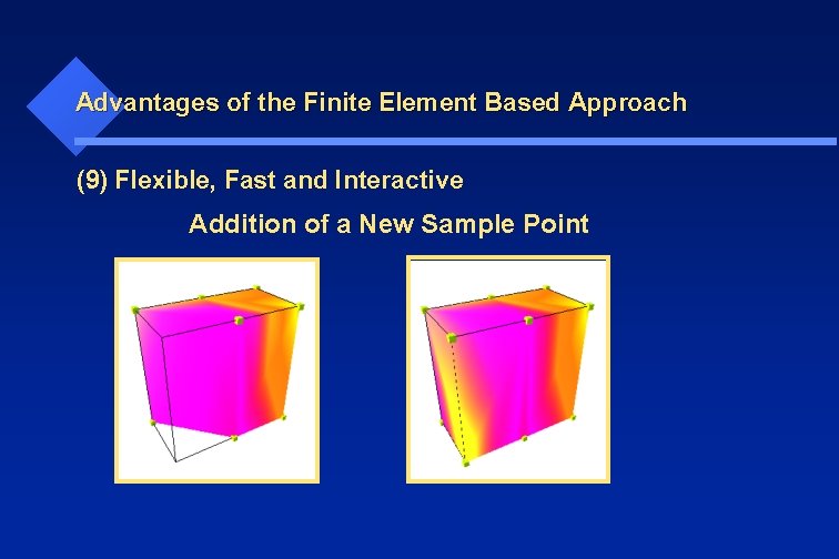 Advantages of the Finite Element Based Approach (9) Flexible, Fast and Interactive Addition of