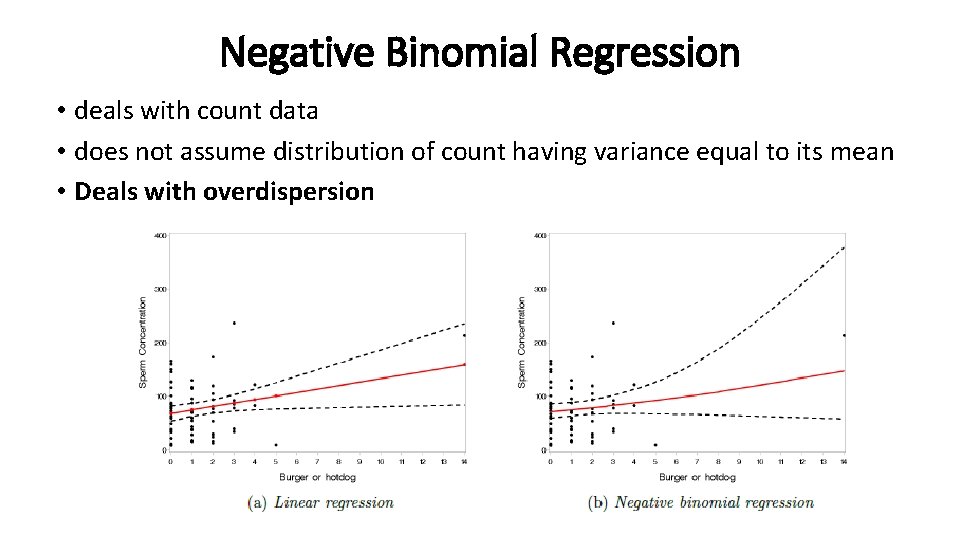 Negative Binomial Regression • deals with count data • does not assume distribution of