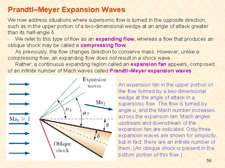 Prandtl–Meyer Expansion Waves We now address situations where supersonic flow is turned in the